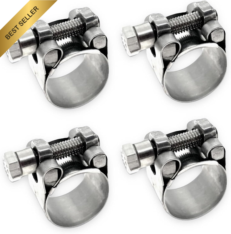 TT Heavy Duty Hose Clamps, 304 Stainless Steel T-Bolt Clamp, Adjustable Range 26