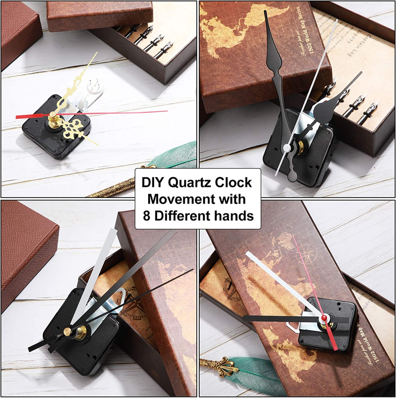 4 Pcs Quartz DIY Wall Clock Movement Mechanism Battery Operated Clock Motor Kit