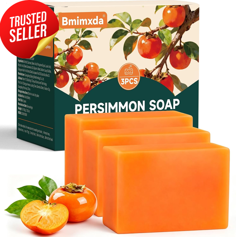 Persimmon Deodorizing Soap Body Odor Control Foaming Net