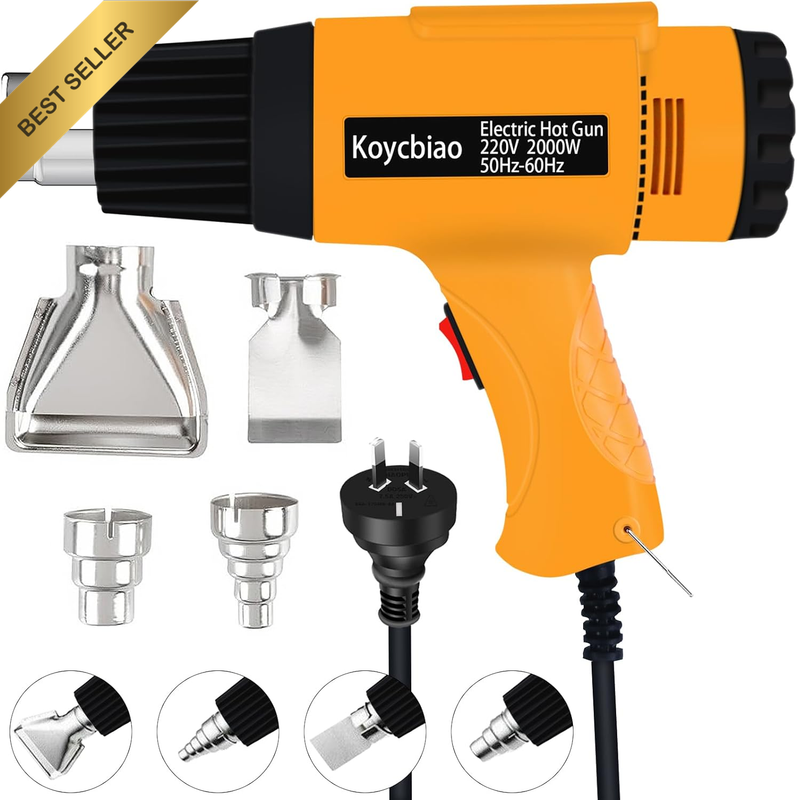 Heat Gun, 2-Speed Temperature Settings 400°C and 600°C Power Tool, 2000W Electri