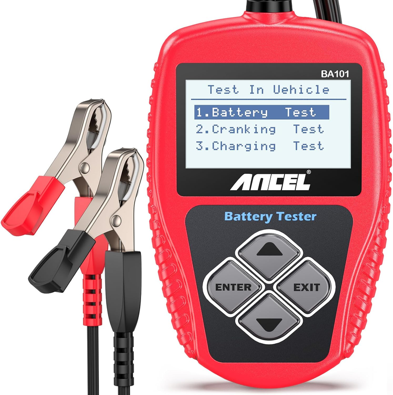 BA101 Car Battery Tester, 12V Digital Automotive Alternator Meter Diagnostic Too