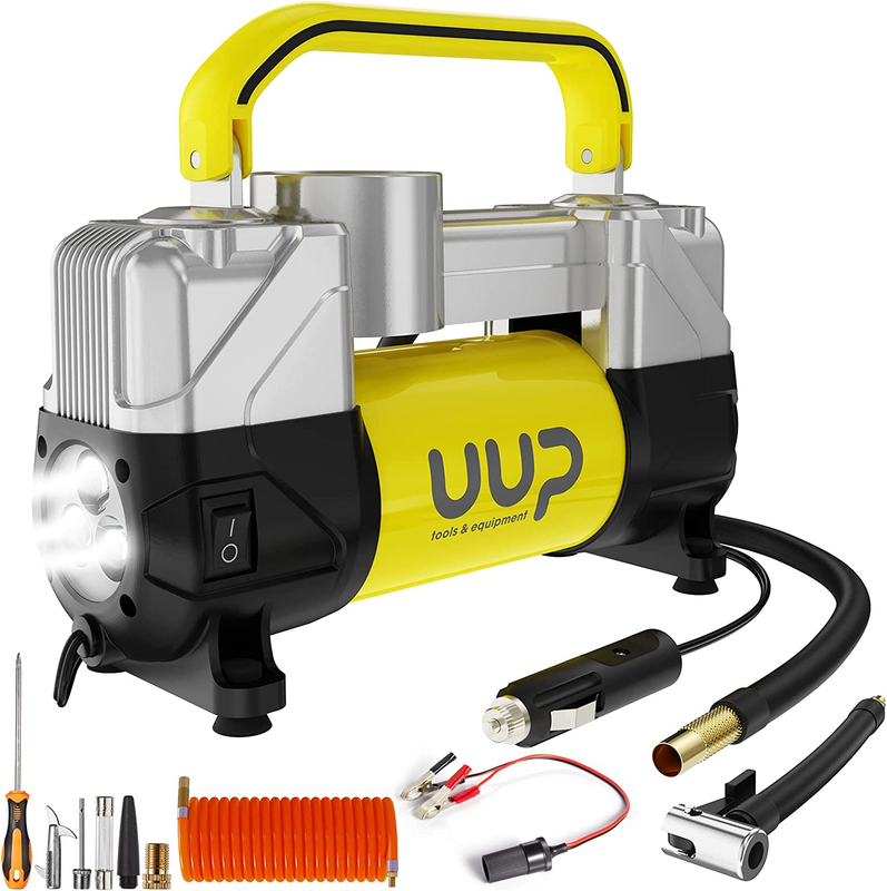 Tire Inflator Air Compressor, 150PSI 12V DC Double Cylinders