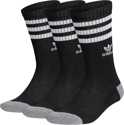 (3-pair), Black/white, Large