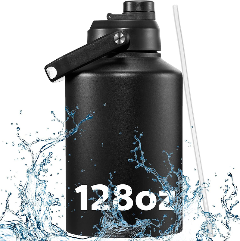 128 Oz Large Insulated Water Jug One Gallon Vacuum Water Bot