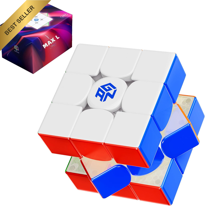 GAN 16 Maglev Max L 57Mm (2.24 In), UV Coated Large 3X3 Magnetic Speed Cube, 202