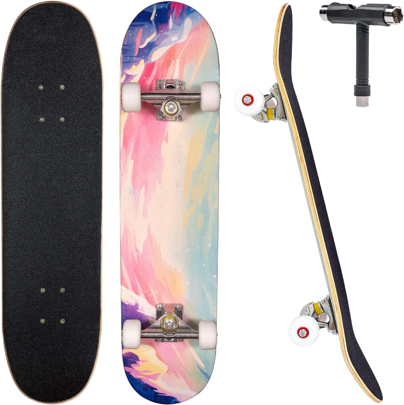 S For Beginners Adults Teens Kids Girls Boys 31"x8" Skate