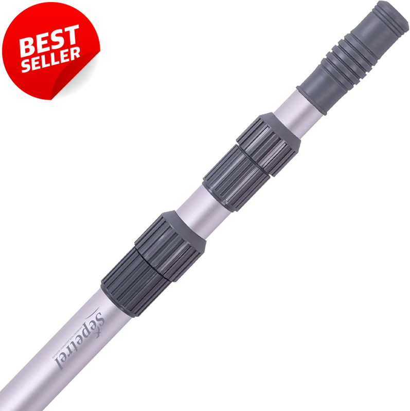 15 Ft Telescoping Pool Pole Adjustable Aluminum Skimmer Net Brush Vacuum - US