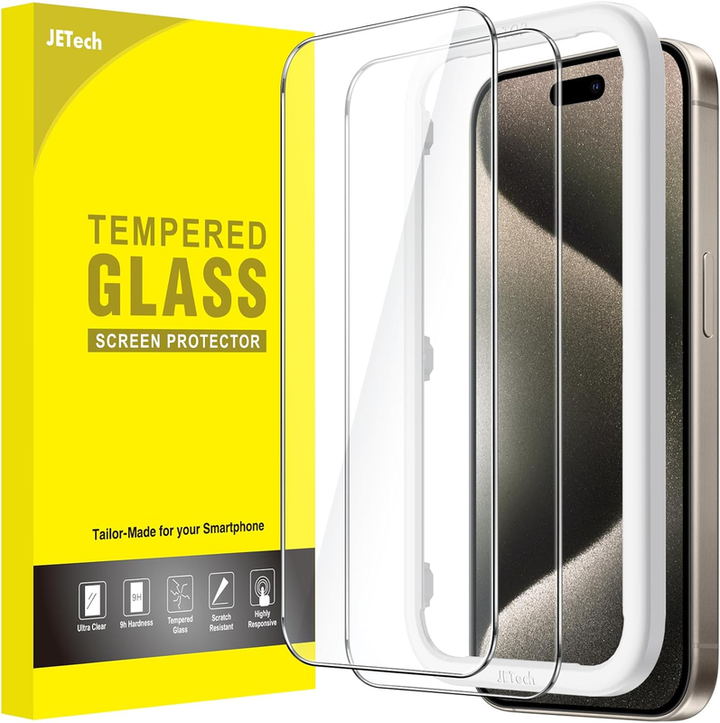 Screen Protector for iPhone 15 Pro Max 6.7-Inch, Bubble Free, Tempered Glass Fil