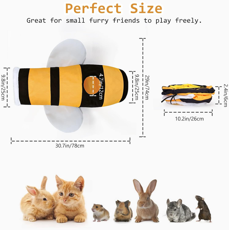 Cat Tunnel for Indoor Cat, Collapsible Cat Tube Tunnel Interactive Cat Toy Cat P