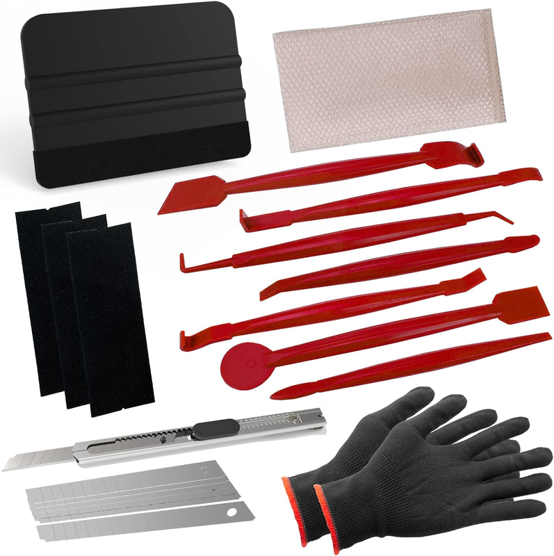Vinyl Wrap Tool Kit Window Tint Kits Automotive Film Felt Sque...