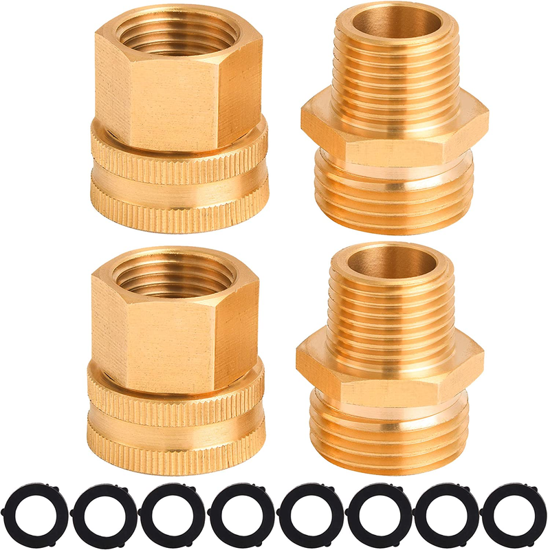 Adapter, 3/4 Inch Ght To 1/2 Inch Npt, Double Male And Female Brass