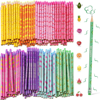 200PCS Bulk Scented Pencils for Kids Inspirational HB Pencils with