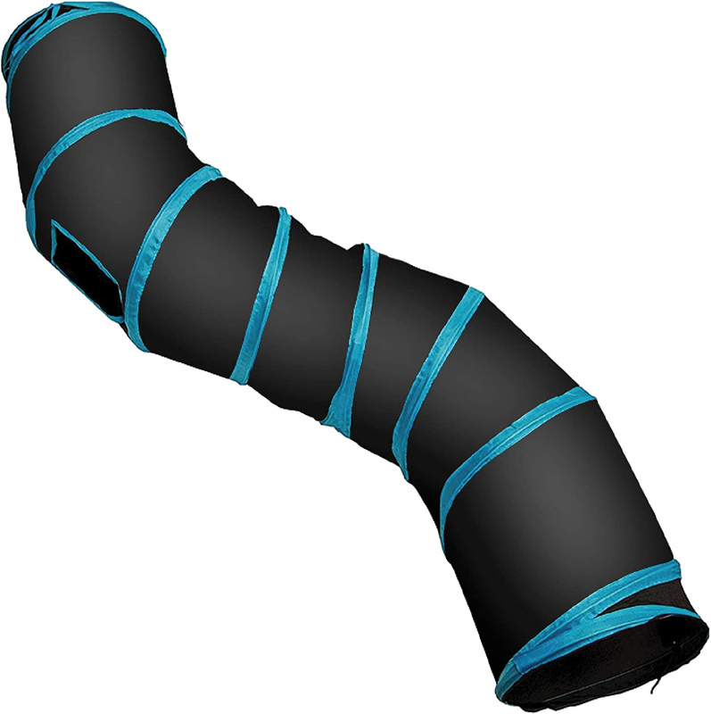 S Way Cat Tunnels Collapsible Kitty Tunnel with Ball Cat Hideaway S-Way Black