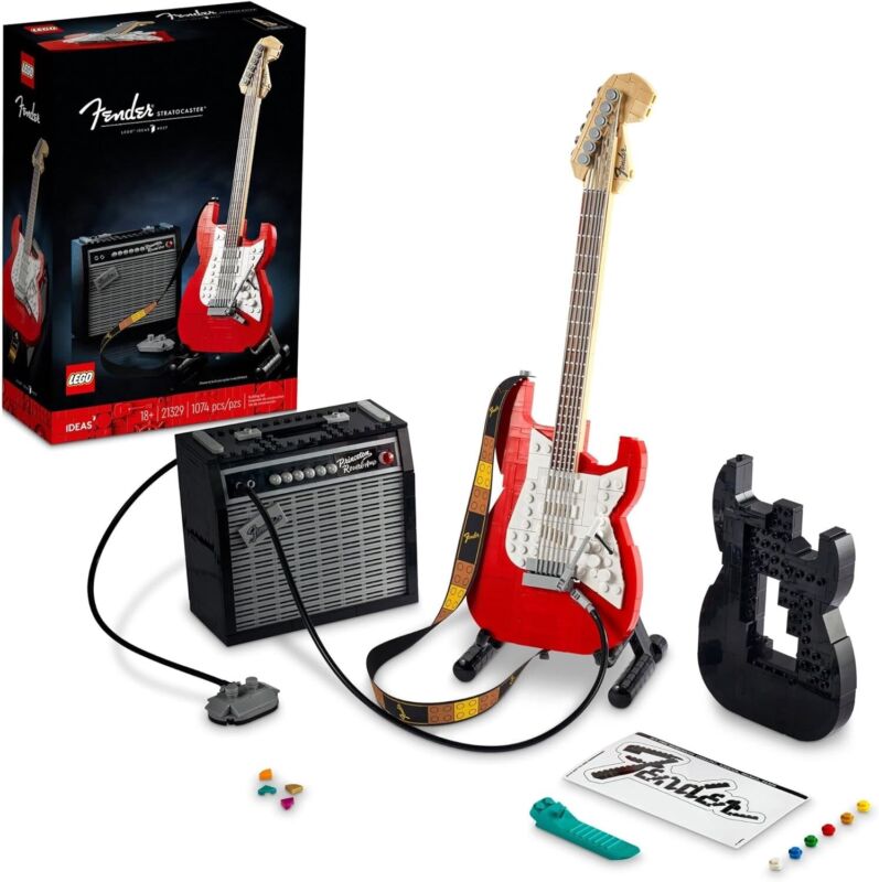 LEGO Ideas Fender Stratocaster DIY Guitar Model Building Set for