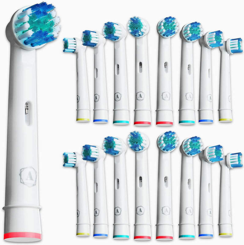 Replacement Toothbrush Heads Compatible with Oral B - 16 Pack Aster Toothbrush H