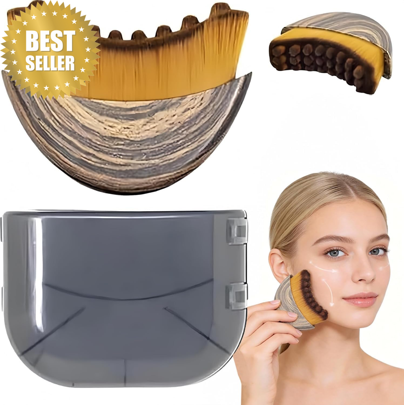 2-Pack Lymphatic Contour Face Brush - Ergonomic Facial Lymphatic Drainage Massag
