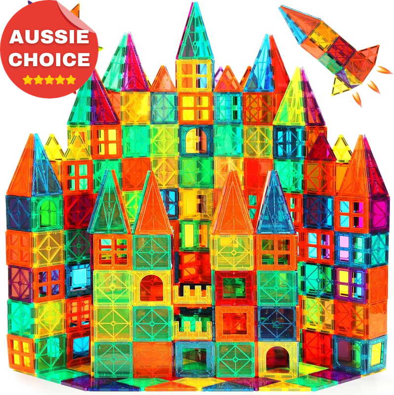 110PCS Magnetic Building Tiles Set STEM Toys for Kids Montessori Play