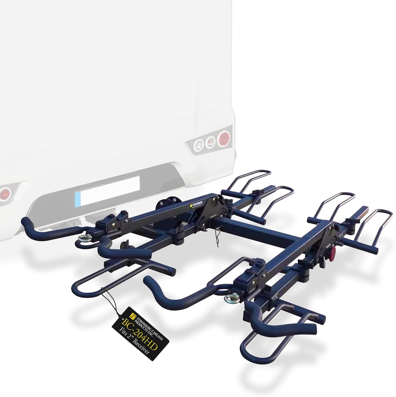BC-204HD 4-Bike Rack for Car - Bike Rack Hitch Mount, Foldable Car Bike Rack, Bi