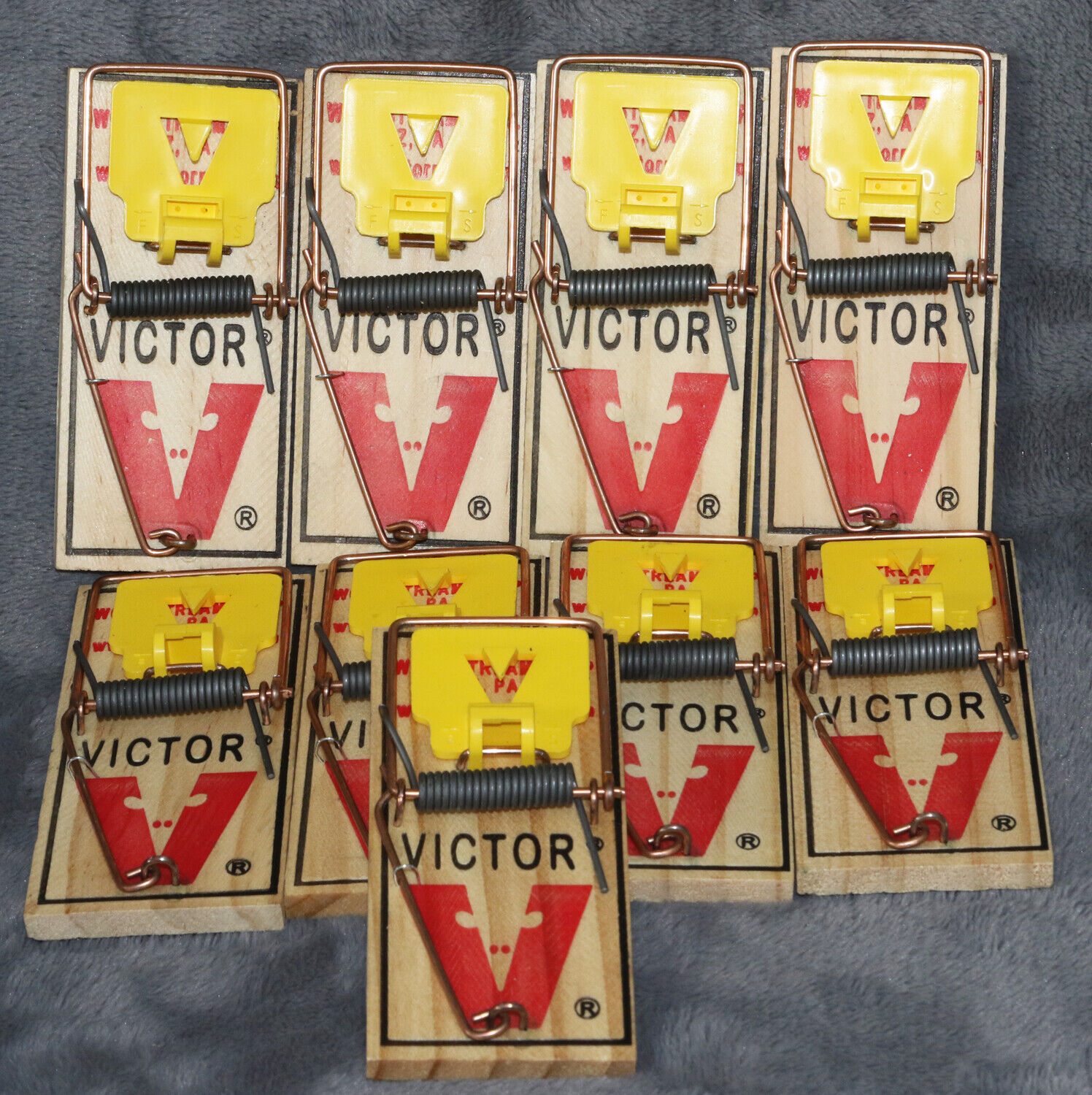 Lot of 9 Industrial Victor M035 Easy Set Disposable Mouse Rodent Traps Brand New