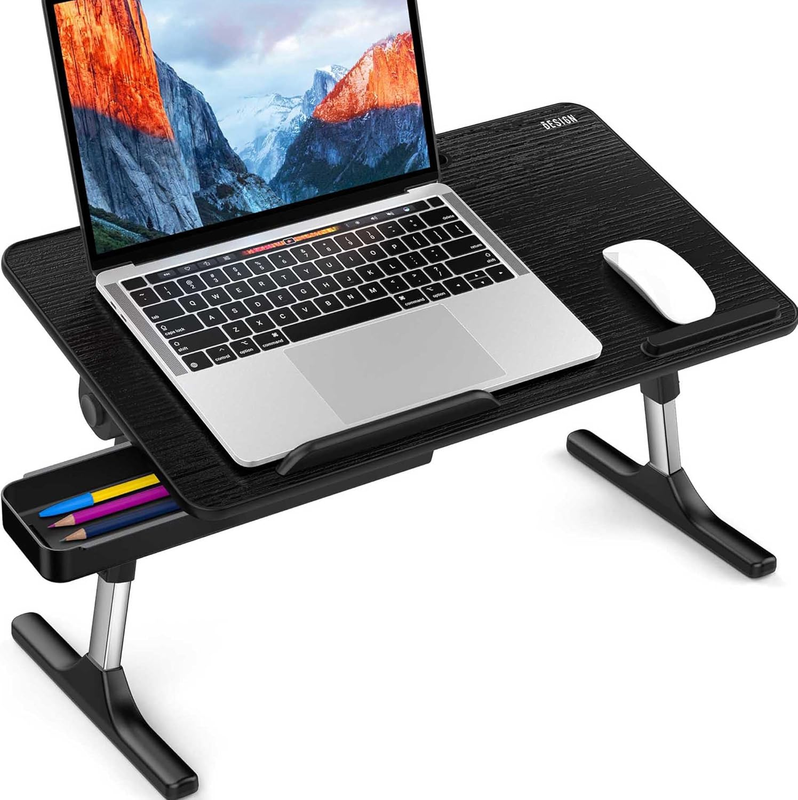 LT05 Adjustable Laptop Table, Lap Desk, Portable Standing Bed Desk, Foldable Sof