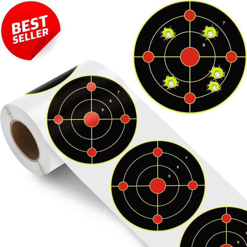 6 Inch Splatter Shooting Targets 100 Pack Self Adhesive Fluorescent - US