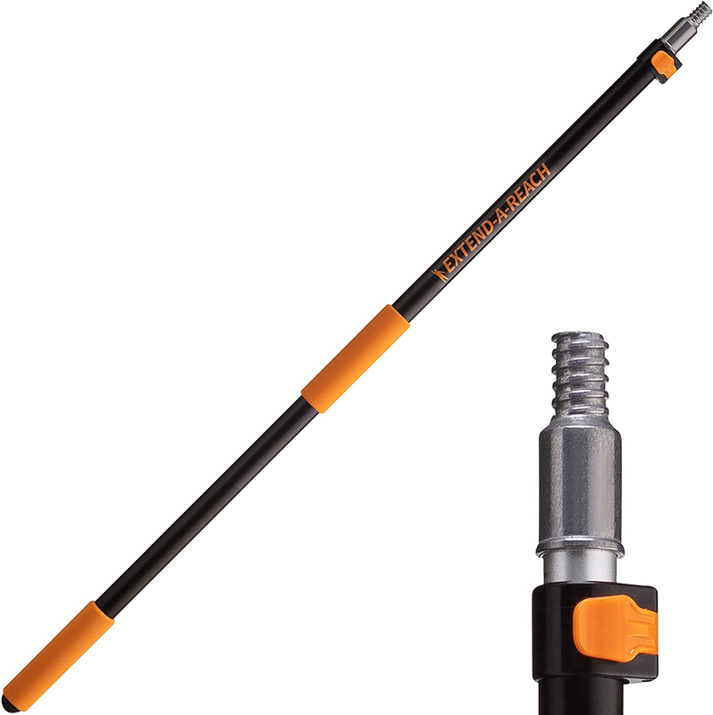 Long Telescopic Extension Pole Multi-Purpose Extendable Twist-On Metal Tip