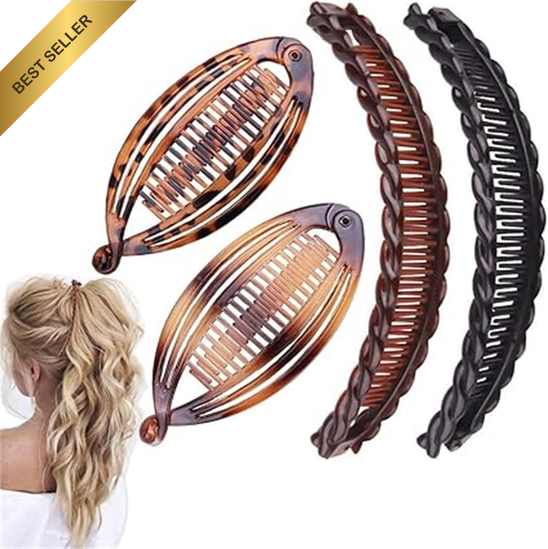 4Pcs Banana Hair Clips Vintage Clincher Combs Tool for Thick Curly Hair Accessor