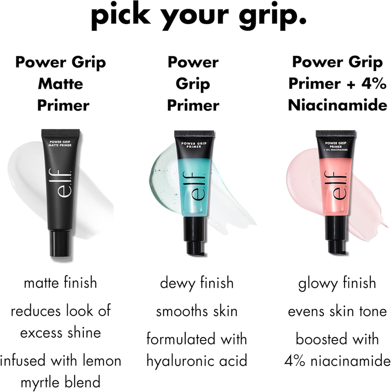 Cosmetics Power Grip Primer, Gel-Based & Hydrating Face Primer For Smoothing Ski