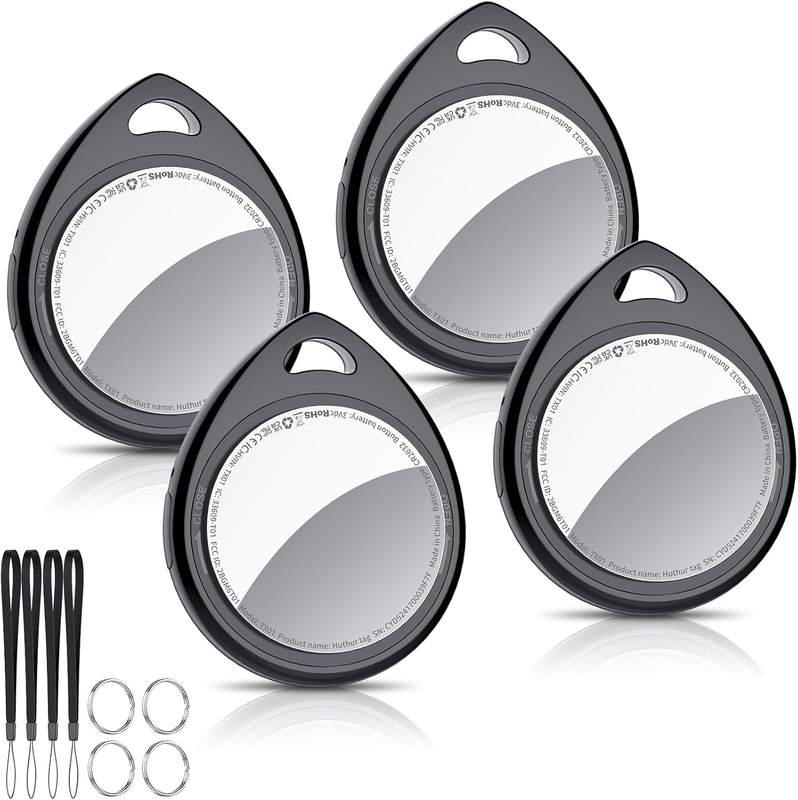 Air Tracker Tags-4 Pack, 5.3 Bluetooth Trackers Work with Apple Find My (iOS Onl