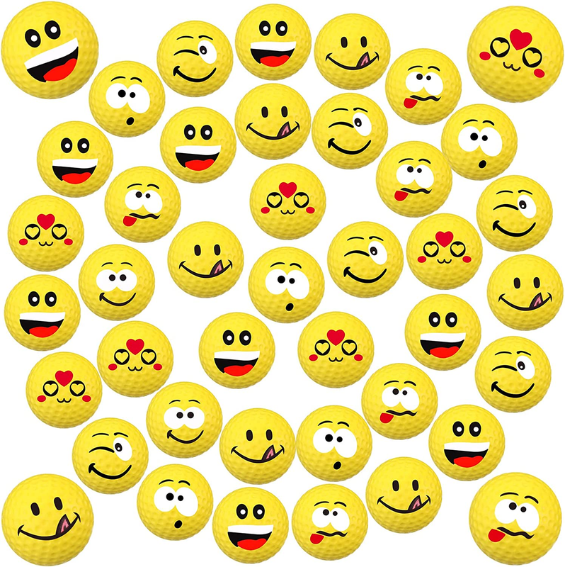 Golf Party Favors 1.57 Inch Yellow Foam Golf