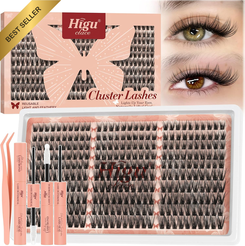 Lash-Clusters-Kit 300Pcs Wispy Lash Extension Kit 10-16Mm C Curl Natural Eyelash