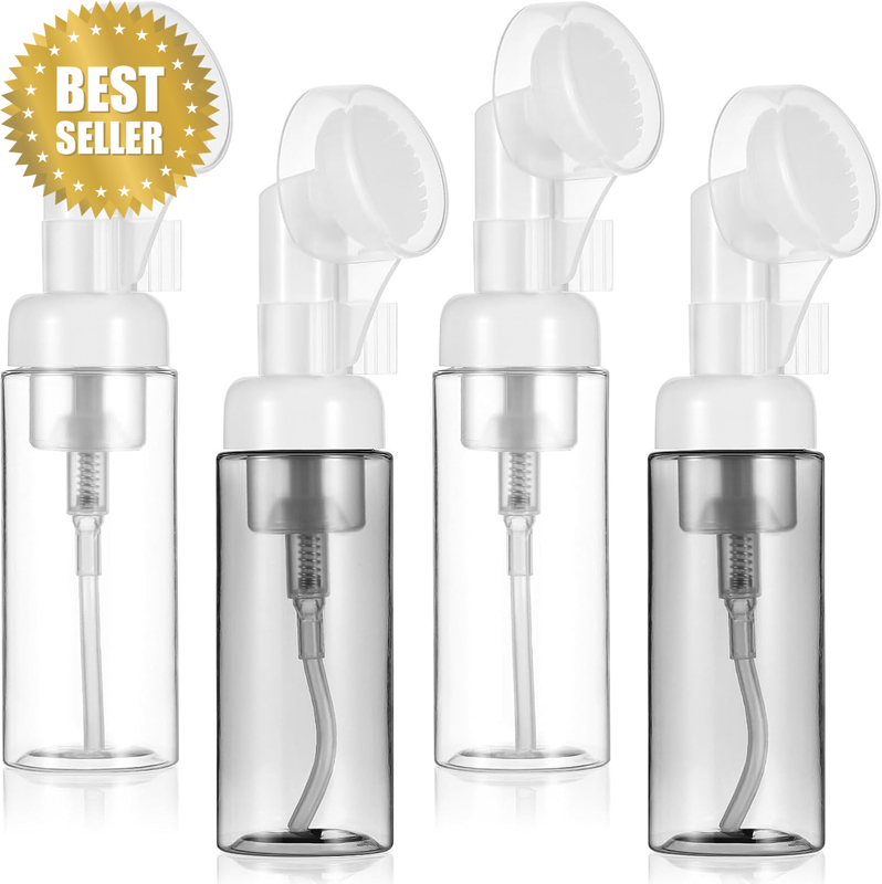 4Pcs Facial Cleanser Foaming Bottle, Small Mousse Foaming Container Mini Foaming