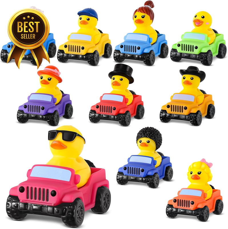 40 Pcs Jeep Ducks for Ducking, 20 Rubber Ducks for Jeeps with 20 Cars