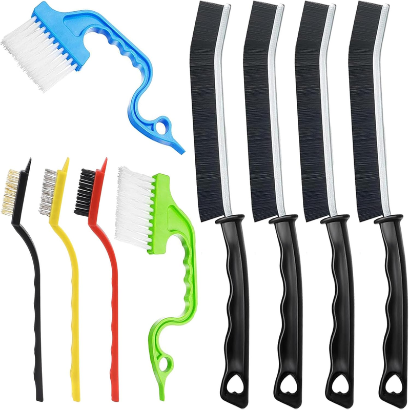 9 Pcs Hard Bristle Crevice Cleaning Brushes for Household Use, Gap Cleaning Brus