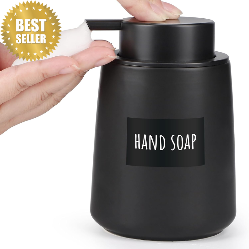 Foaming Soap Dispenser, 360Ml Hand Soap Dispenser Ceramic, Refillable and Leakpr