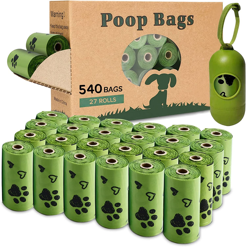 Dog Poop Bag Biodegradable - 540 Count Dog Waste Bags with Dispenser, Extra Thic