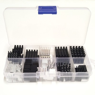 100pcs Heatsink Assortment Kit Small Cooler Aluminum Heat Sink Set