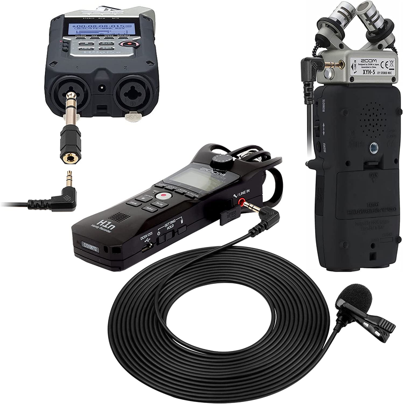 H6 Microphone, Lavalier Mic for Zoom H1N H1 H2N H4N PRO H5 H6, TASCAM DR05X DR07
