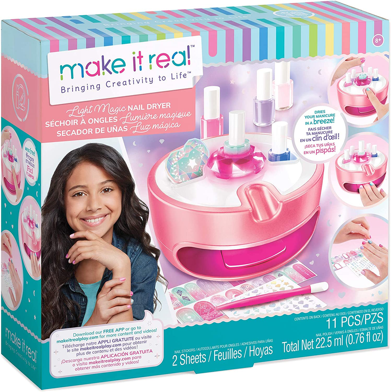 - Light Magic Dryer and Nail Polish Set for Girls and Teens - Includes 5 Nail Po