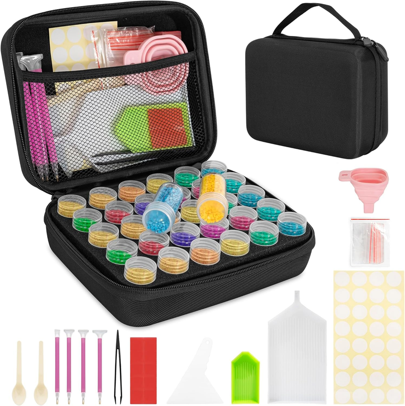30 Slots Diamond Painting Storage Containers, 60 PCS Diamond Painting Accessorie