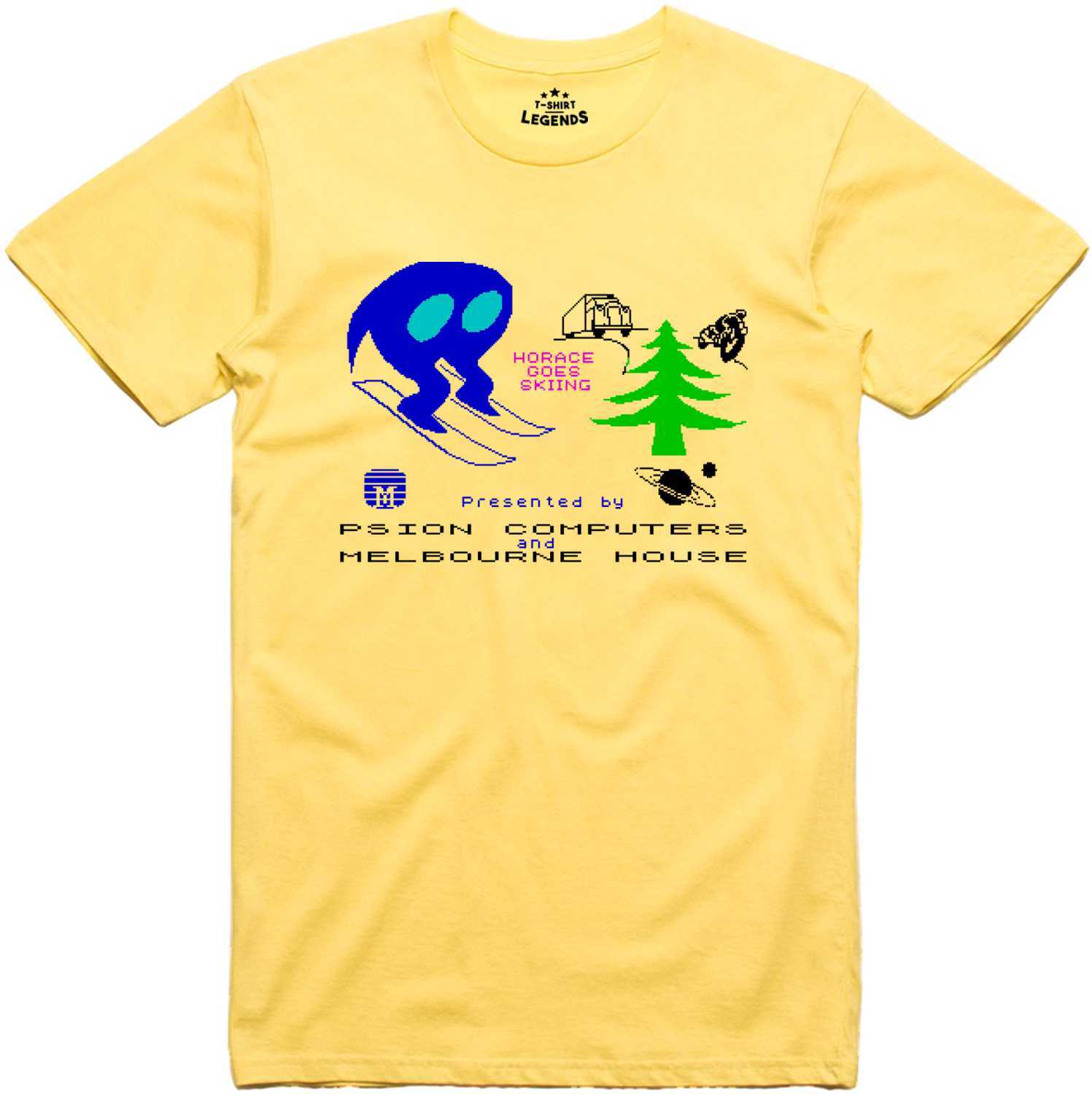 Horace Goes Skiing Mens T Shirt Loader Computer 8 Bit