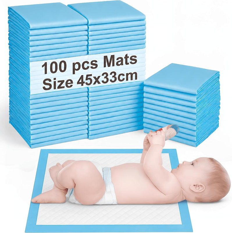 Disposable Change Mat Baby (Pack of 100Pcs) – 45Cm X 33Cm Baby Change Pads with