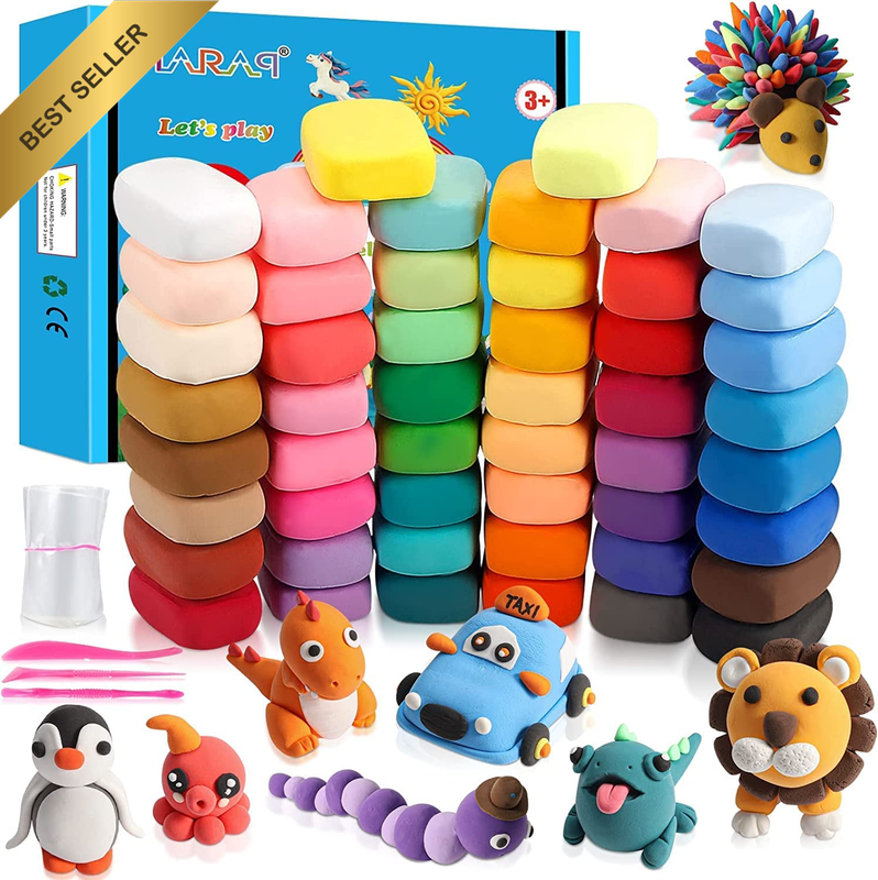 50 Colors Air Dry Clay Kit with Sculpting Tools | Modeling Clay for Kids’ DIY Cr