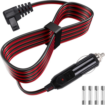 Car Refrigerator DC Power Cord, 12V/24V Car Fridge Cooler Power Supply Cables fo
