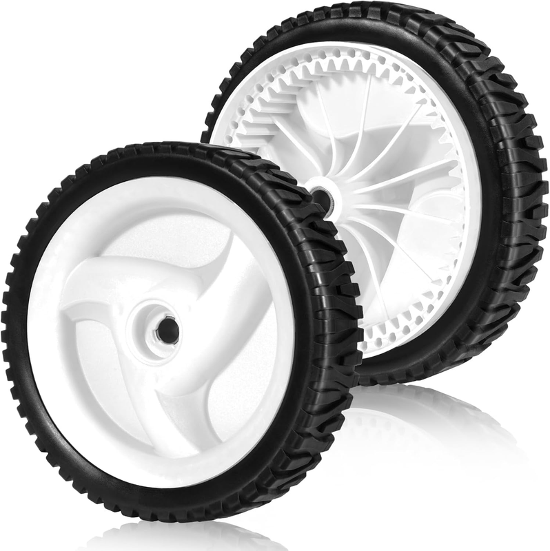 2PCS Lawn Mower Wheels Front Drive 8 Inch Heavy Duty Rubber Tires for Craftsman
