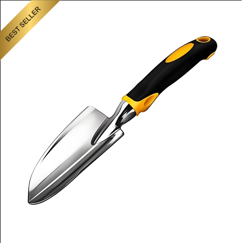 Garden Shovel Trowel, Hand Shovel Soft Rubberized Non-Slip Handle for Transplant