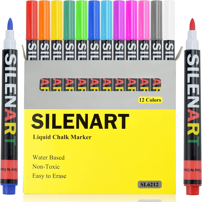 For Chalkboard, Chalk Pens Fine Tips, Liquid Chalk Markers Erasabl