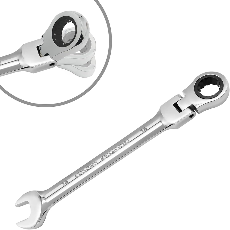 18Mm Flex Head Ratchet Wrench 12 Point Chrome Vanadium Spanner