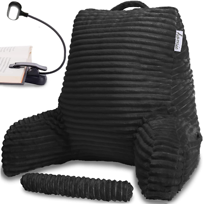 Homie Reading Bed Rest Pillow with Reading Light and Wrist Support