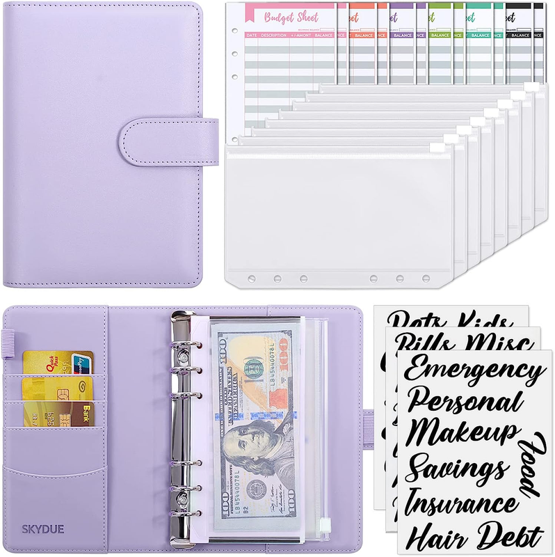 Budget Binder with Cash Envelopes & Expense Budget Sheets for Budgeting and Savi